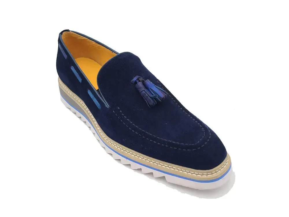 Venetian Suede Loafer with Calfskin Tassel mood touch