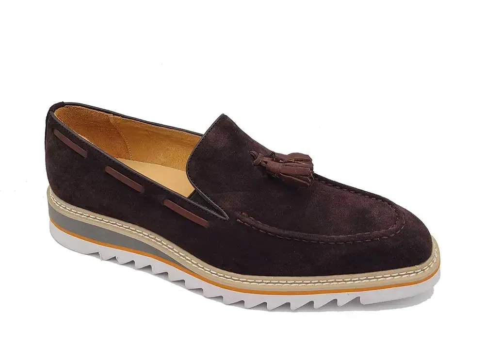 Venetian Suede Loafer with Calfskin Tassel mood touch
