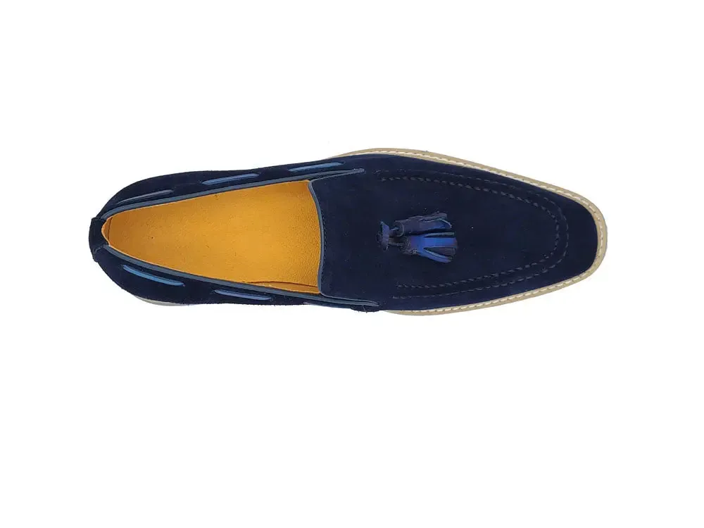 Venetian Suede Loafer with Calfskin Tassel mood touch