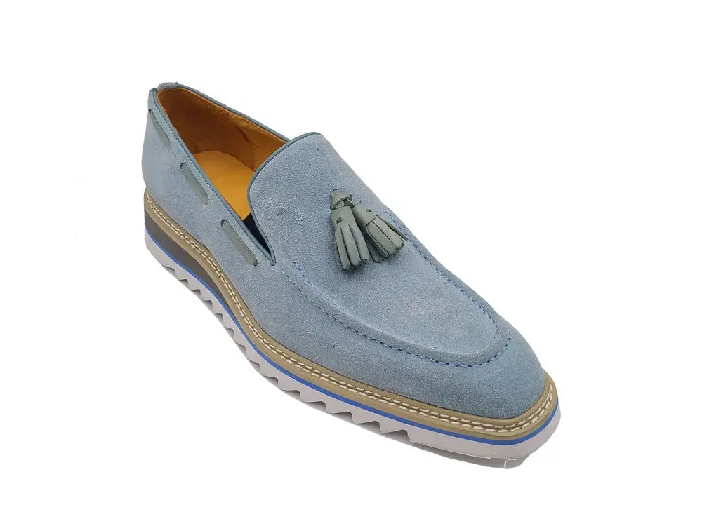 Venetian Suede Loafer with Calfskin Tassel mood touch