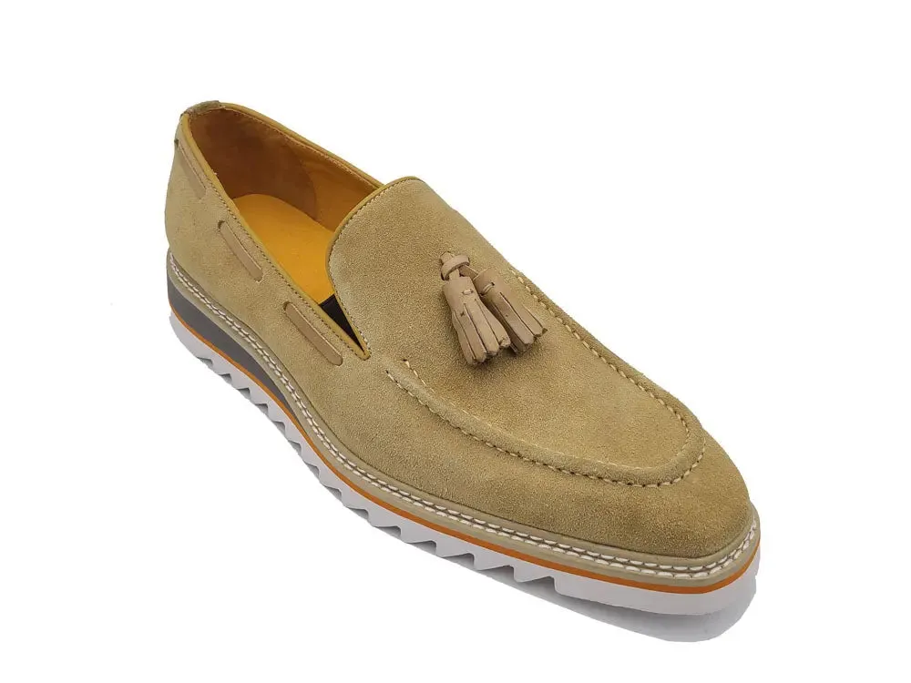 Venetian Suede Loafer with Calfskin Tassel mood touch