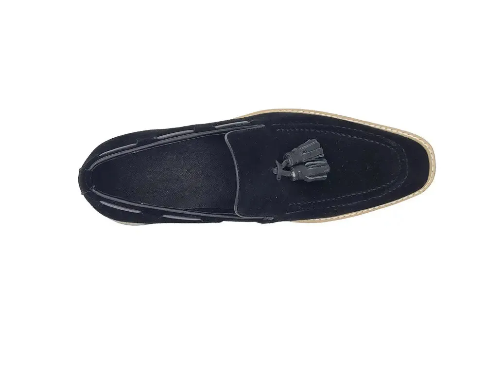 Venetian Suede Loafer with Calfskin Tassel mood touch