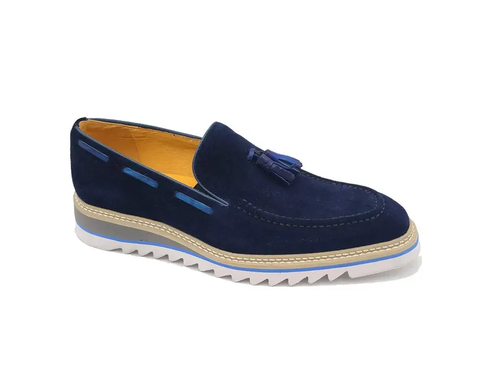 Venetian Suede Loafer with Calfskin Tassel mood touch