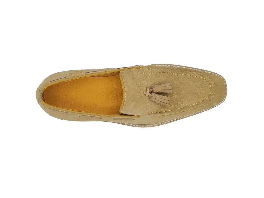 Venetian Suede Loafer with Calfskin Tassel mood touch