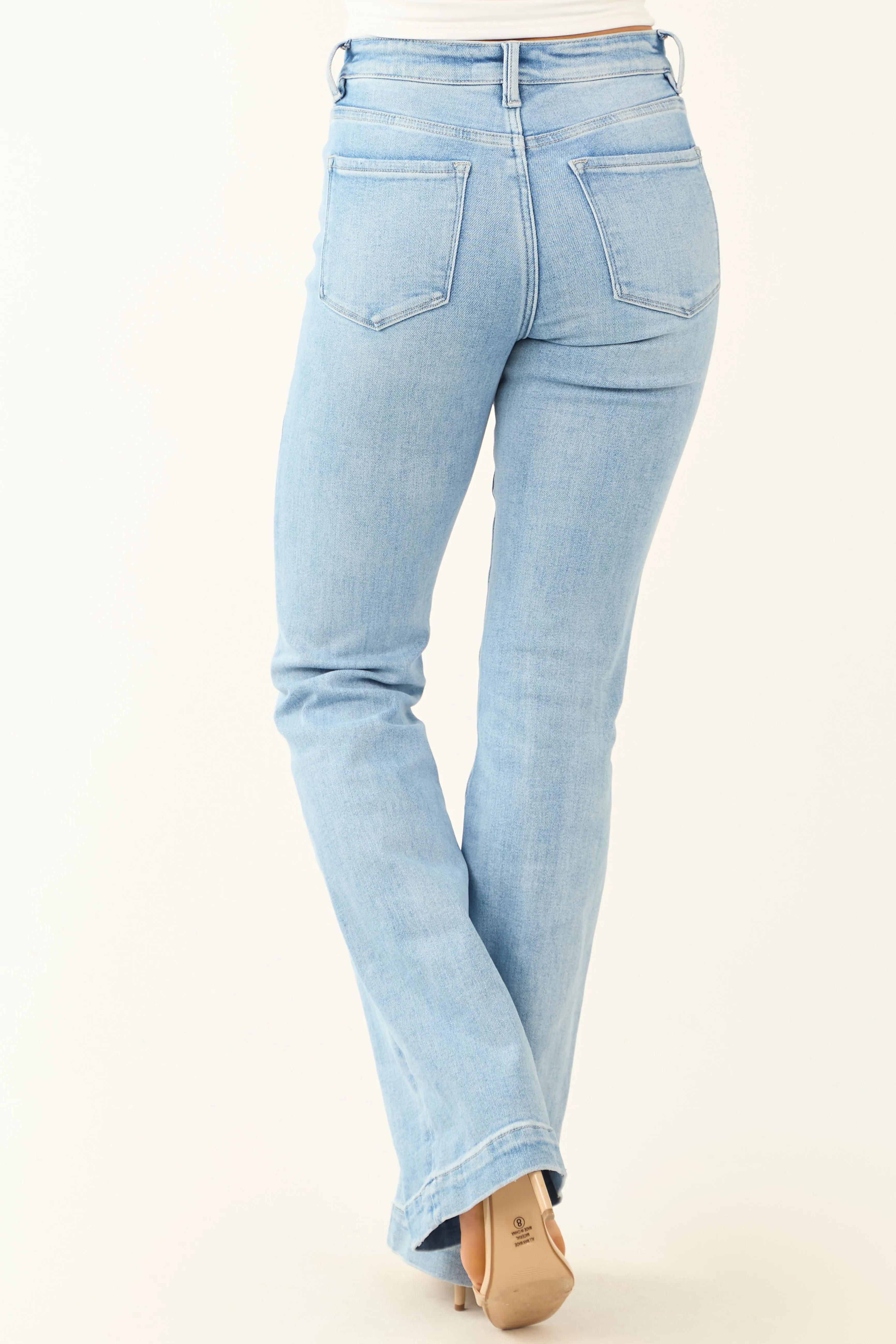 Vervet Light Wash Bootcut Mid Rise Jeans carry easy