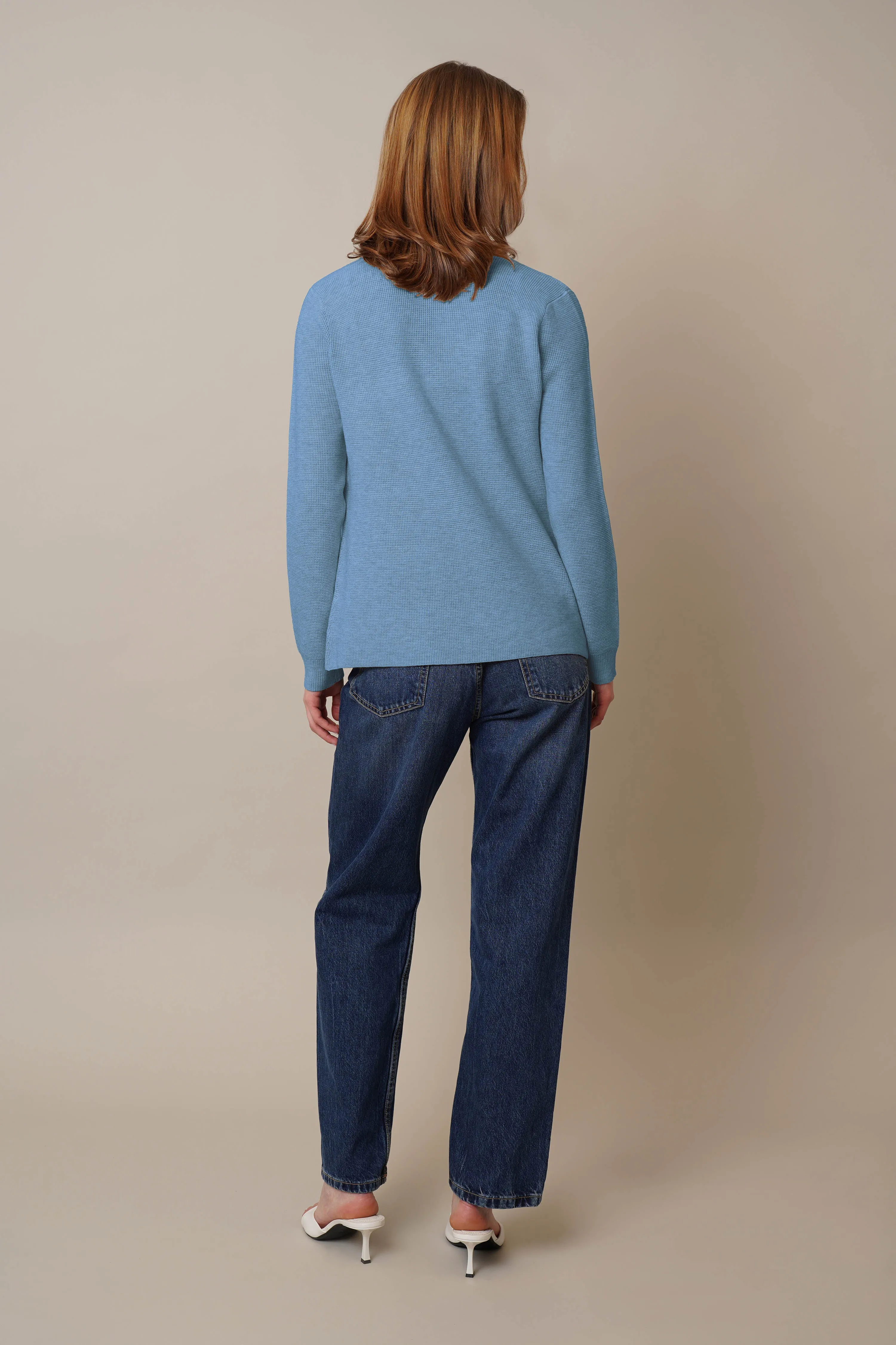 Waffle Cardigan with Pockets restful vibe
