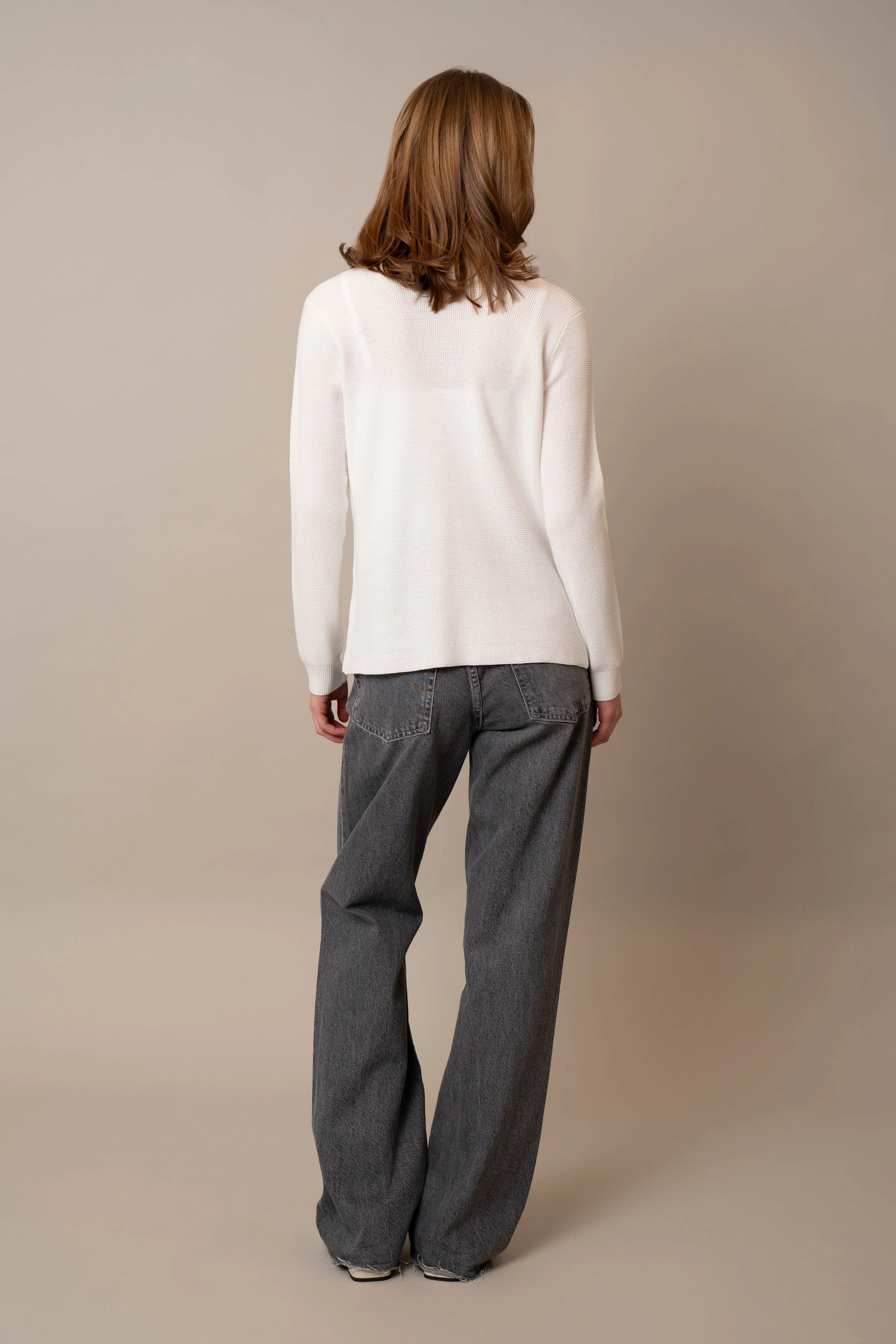 Waffle Cardigan with Pockets restful vibe