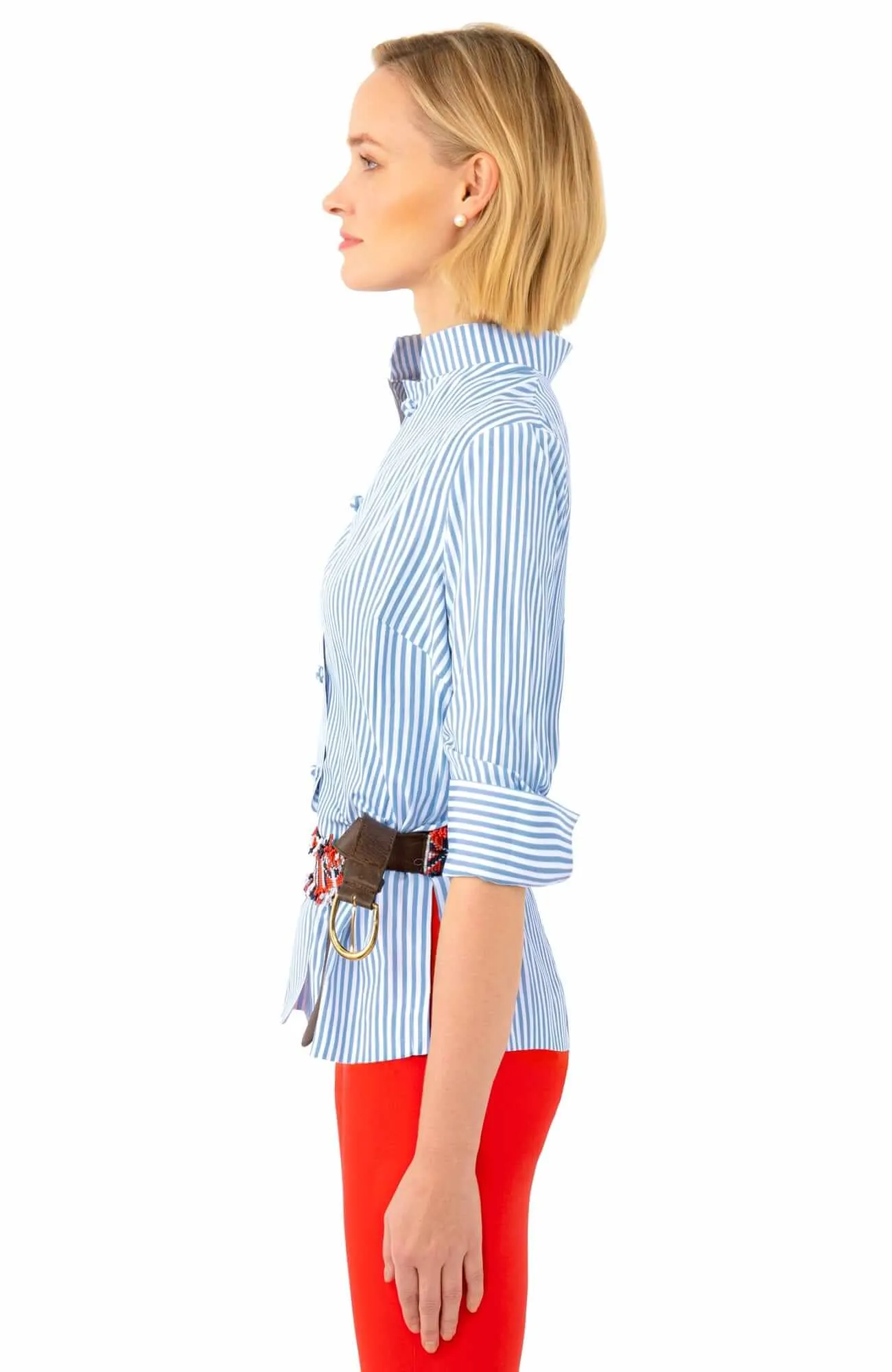 Wash / Wear Forget Me Knot Top - Stripe easy care