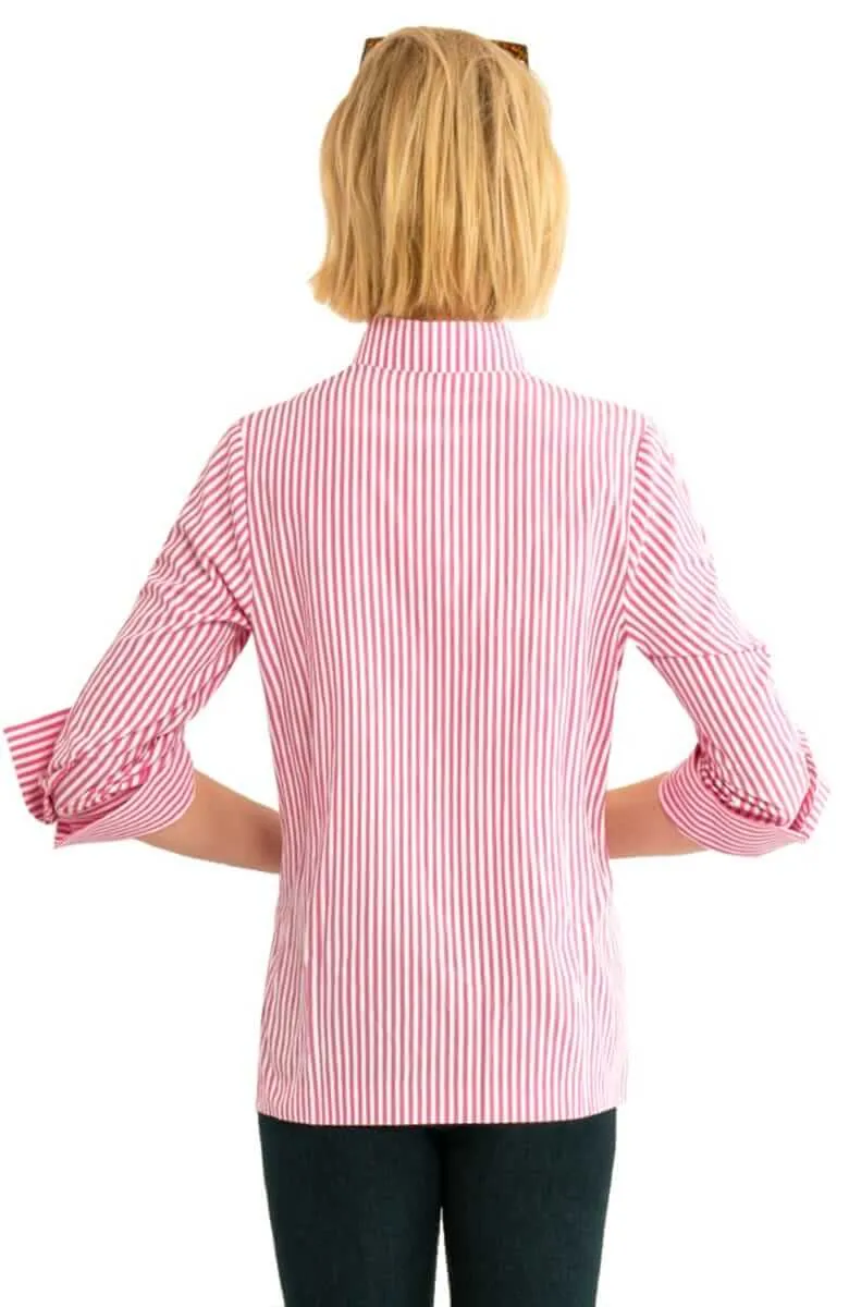 Wash / Wear Forget Me Knot Top - Stripe easy care
