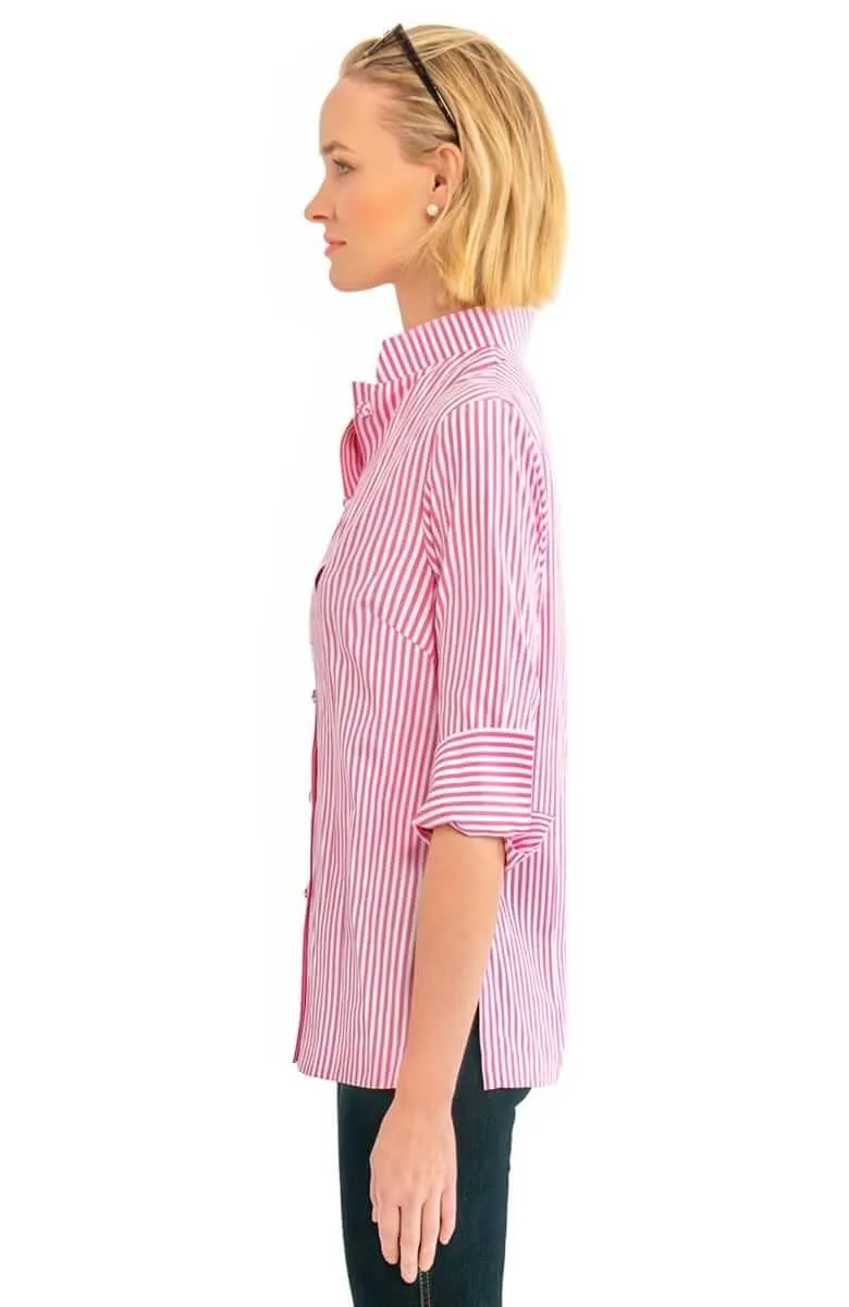 Wash / Wear Forget Me Knot Top - Stripe easy care